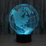 Laser Cut Globe 3d Illusion Lamp DXF File
