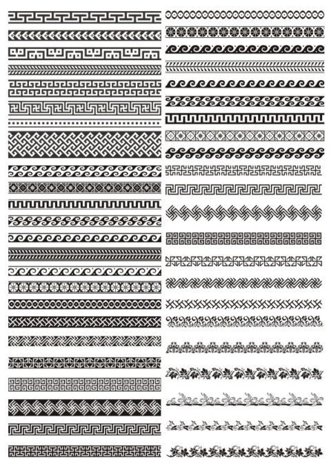 Greek Pattern Border Free Vector