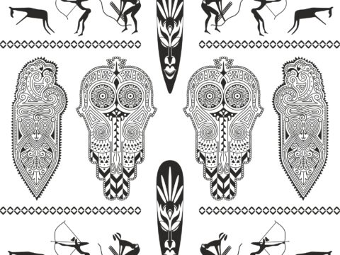 Africa Totem Vector Set Free Vector