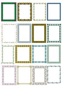 Floral Frame Border Set Free Vector