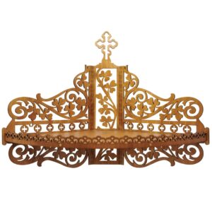 Laser Cut Wooden Shelf for Icons Christian Home Altar SVG File