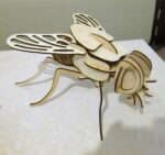 Laser Cut Fly 3D Puzzle Free Vector