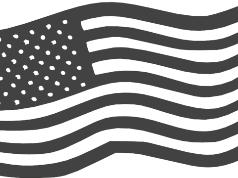 Free American Flag DXF File