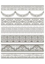 Arabesque Lace Damask Seamless Border Floral Free Vector