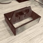 Laser Cut Napkin Holder with Handle Free Vector