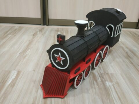Laser Cut Wooden Train Locomotive Steam Engine 3mm SVG File