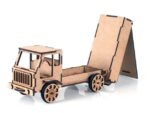 Laser Cut Lorrey Truck Toy Model Free Vector