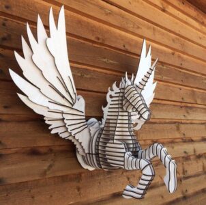 Laser Cut Pegasus Wall Decor Free Vector