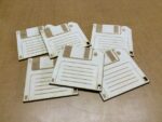 Laser Etched Floppy Disk Coasters DXF File