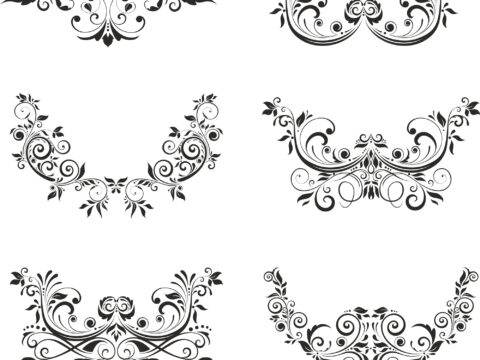 Floral Elements Free Vector