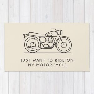 Just Want To Ride On My Motorcycle Wall Art Free Vector