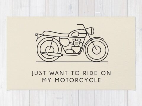 Just Want To Ride On My Motorcycle Wall Art Free Vector