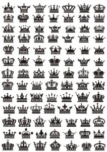 Crowns Silhouette Set Free Vector