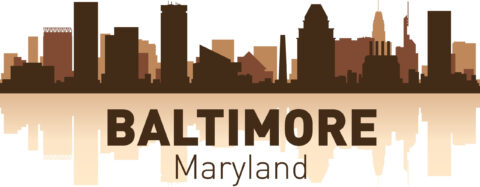 Baltimore Skyline Free Vector