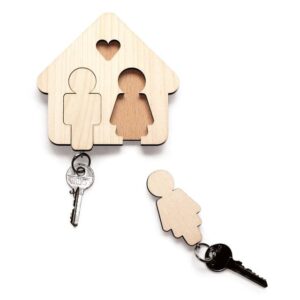 Laser Cut Key Hanger for Couple DXF File