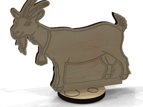 Wooden Animal Toy Decoration Laser Cutting Template Free Vector