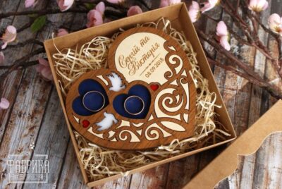 Laser Cut Heart Shaped Engagement Ring Box Wedding Proposal Ring Box Free Vector