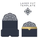 Laser Cut Decorative Wedding Invitation Template Free Vector