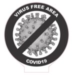 Laser Cut COVID19 Virus Free Area Acrylic Lamp Free Vector