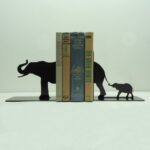 Laser Cut Elephant Family Book Holder Free Vector
