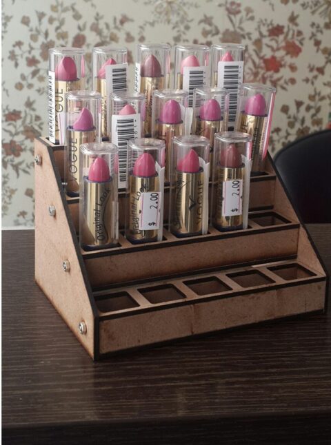 Laser Cut Lipstick Holder Display Rack Free Vector