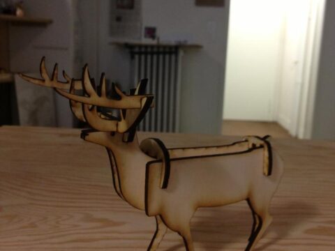Laser Cut Stag Deer DXF File