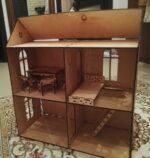 Laser Cut Wooden Doll House Kit Free Vector