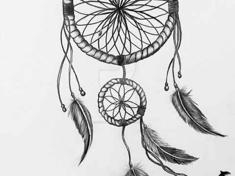 Laser Engraving Dreamcatcher Drawing Free Vector