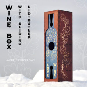 Wine Box Sliding Lid Butler Plan DXF File