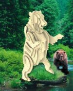 Grizzly Bear 3D Wooden Puzzle DXF File