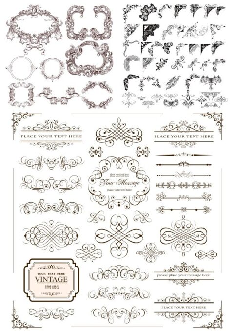 Decorative Elements Vectors Free Vector