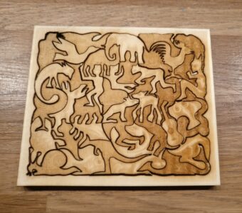 Laser Cut M. C. Escher Mosaic II Free Vector