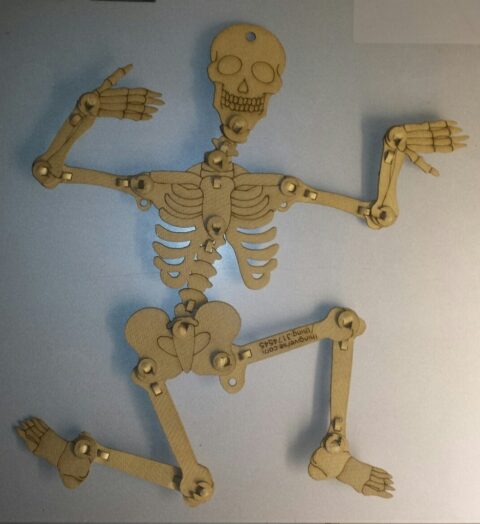 Laser Cut Articulated Skeleton Kraftplex FO 08mm SVG File