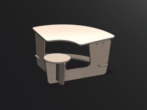 Kid’s Table and Chair DXF File