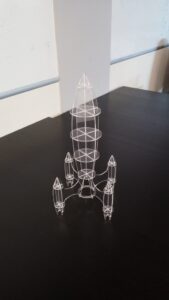 Laser Cut Rocket 3mm Plexiglass DXF File