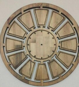 Laser Cut Wooden Round Clock Template Free Vector