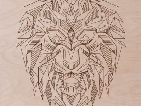 Laser Cut Engraving Lion Template Free Vector