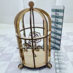 Laser Cut Bird Cage Decoration Cage With Flower Free Vector