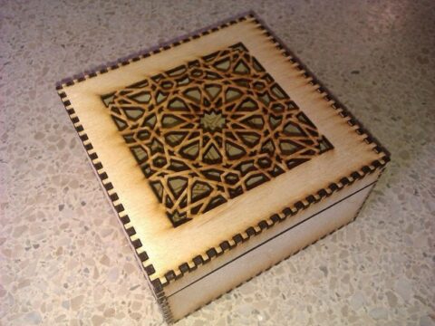 Laser Cut Islamic Box Free Vector