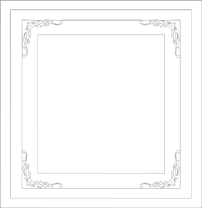 Decorative Frame DXF File