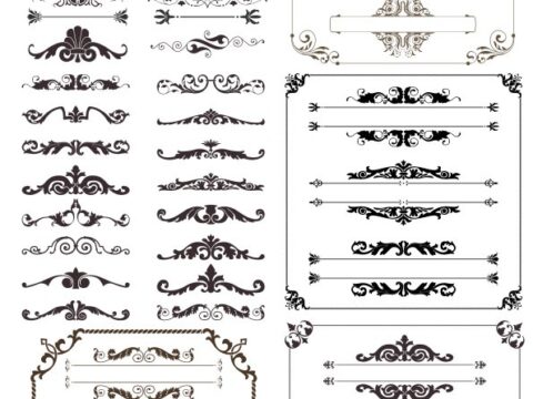 Decor Elements Collection Free Vector