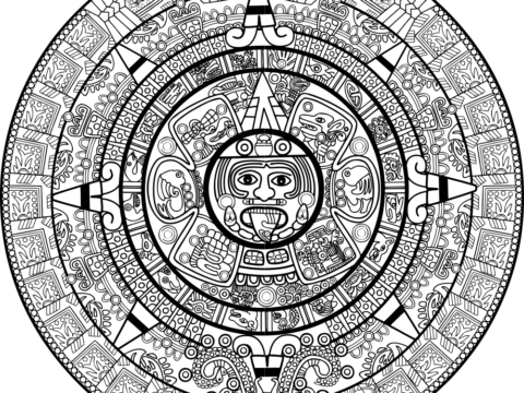 Calendar Mayan Free Vector