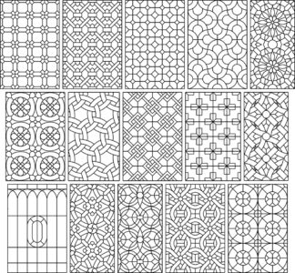 DXF Pattern Collection DXF File