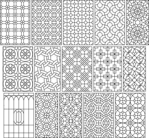 DXF Pattern Collection DXF File