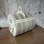 Laser Cut Wooden Decorative Basket DWG File