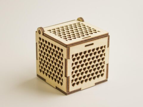 Laser Cut Wooden Jewelry Box With Hearts Free Vector