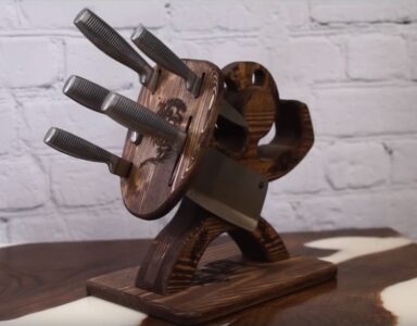 Laser Cut Decorative Spartan Knife Holder DXF File