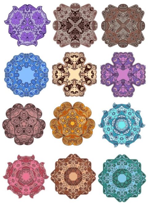 Mandala Vector Floral Mandala Set Free Vector