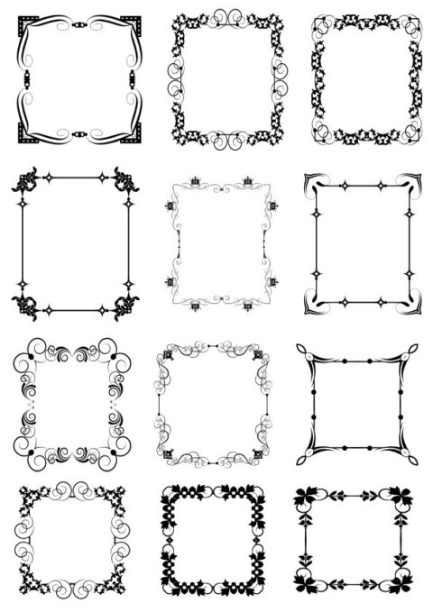 Decorative Frame Set Free Vector