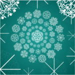 White Ornamental Snowflakes Free Vector